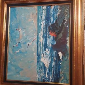 Oil on Canvas signed by Morris Katz (1982)